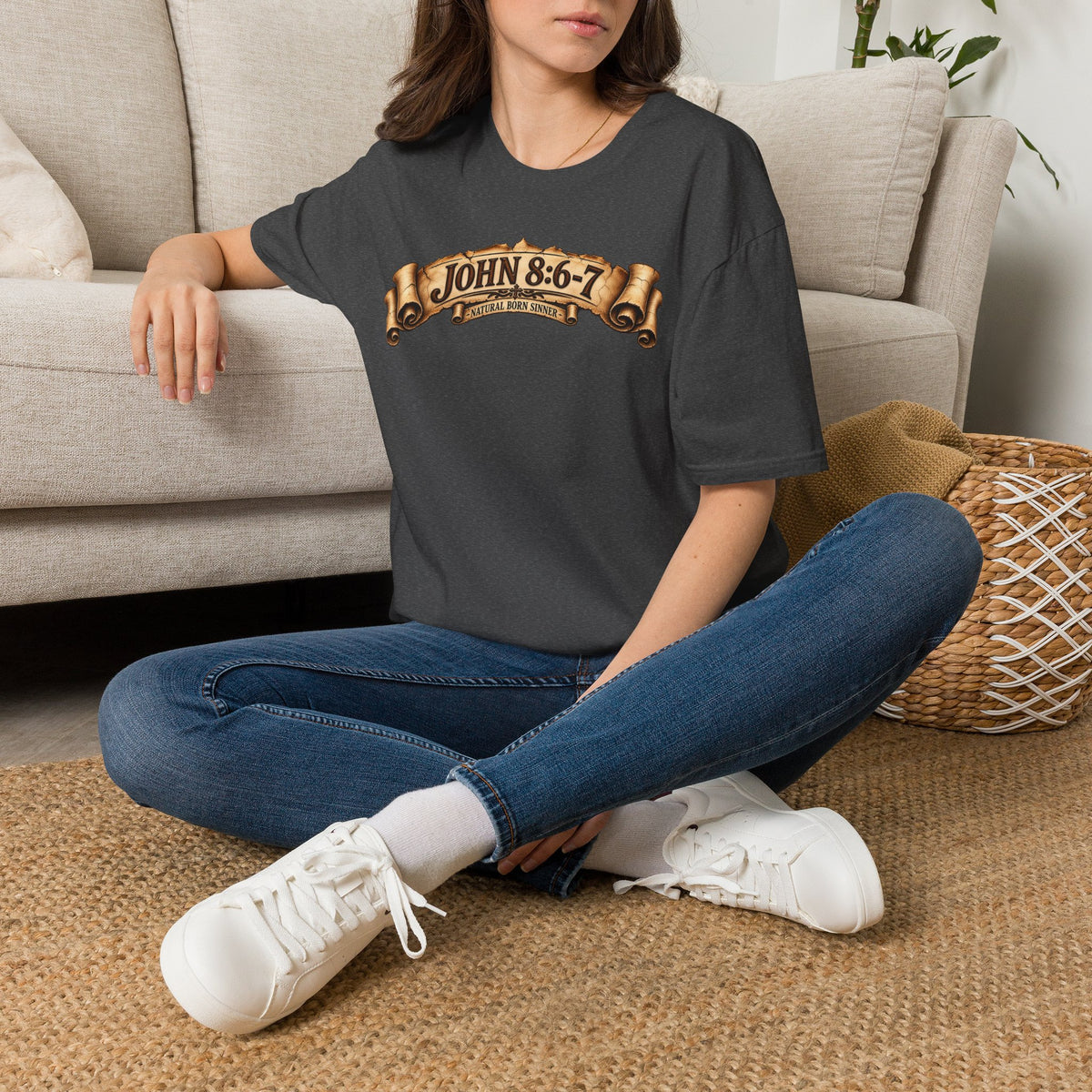 Let Him Cast the First Stone Graphic tee