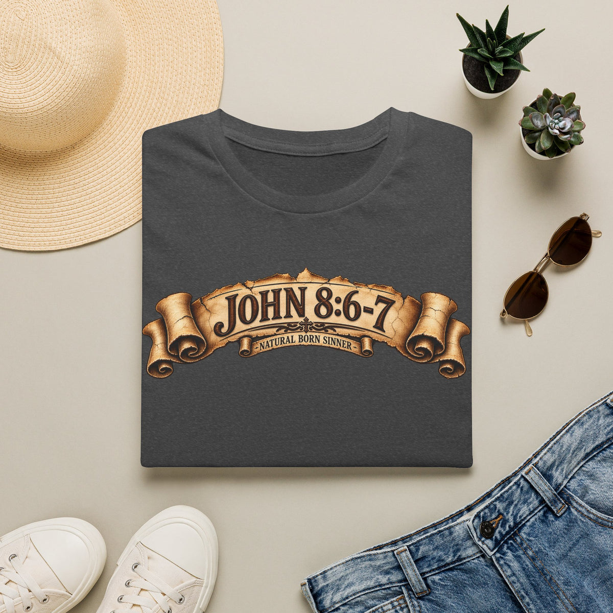 Let Him Cast the First Stone Graphic tee