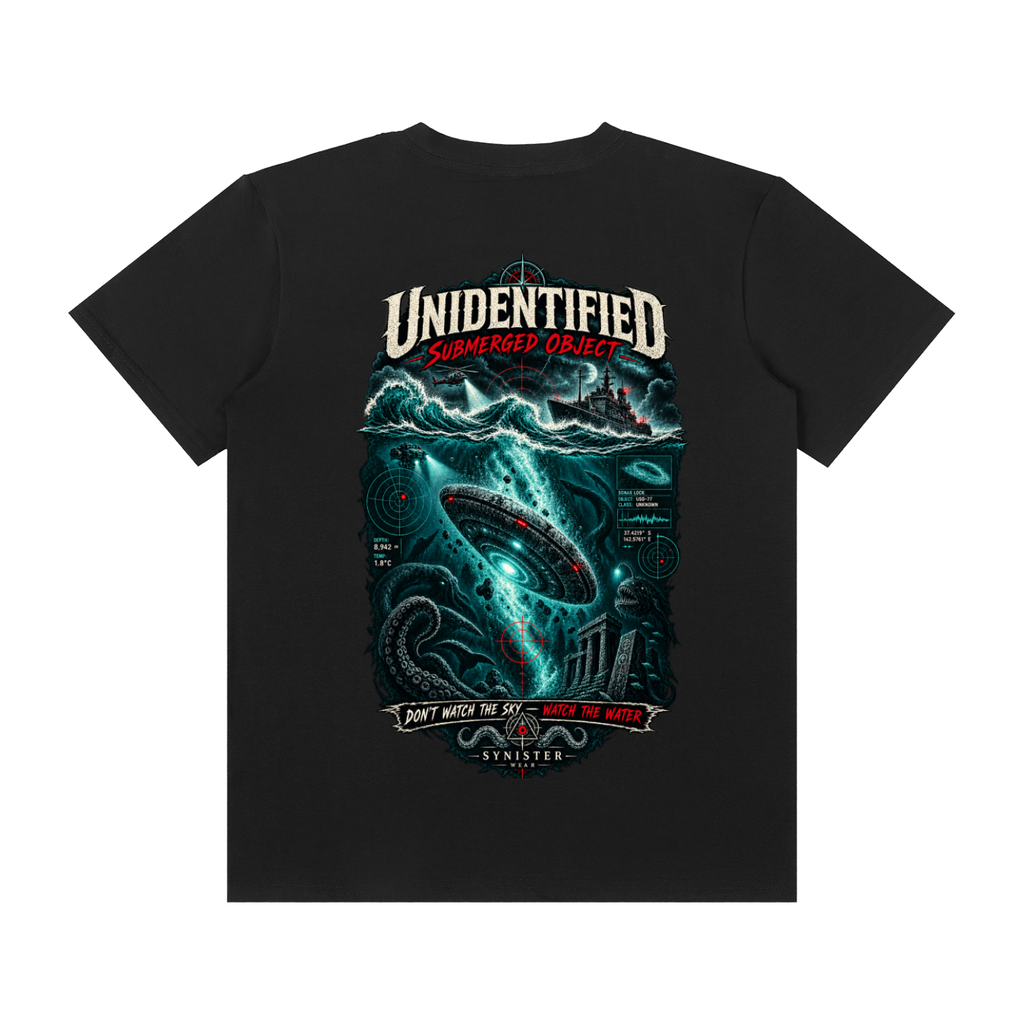 Unidentified Submerged Oblect - Watch the waters premoium graphic tee