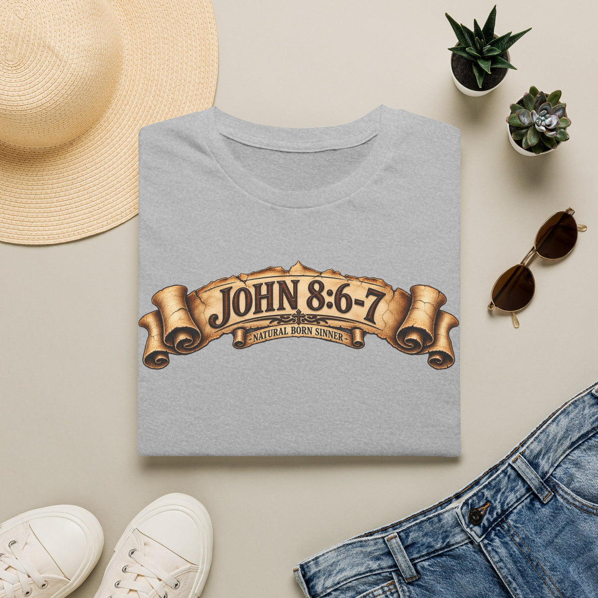Let Him Cast the First Stone Graphic tee