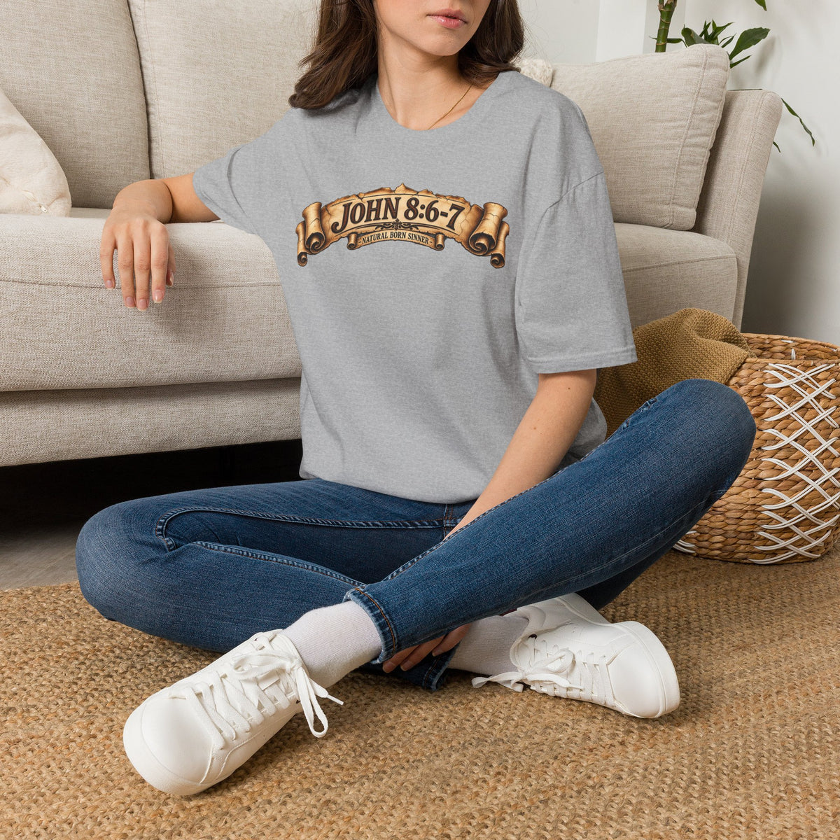 Let Him Cast the First Stone Graphic tee