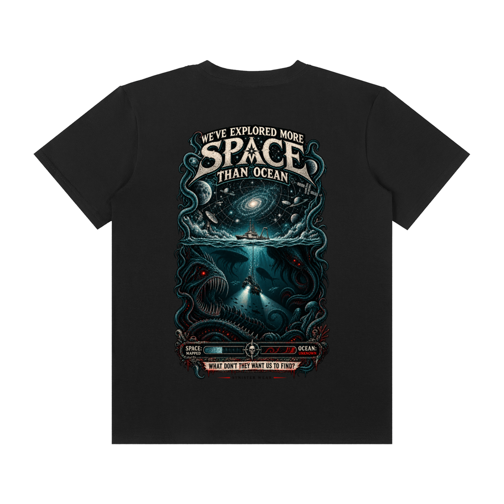 We've Explored more space than ocean - What dont they want us to find? premium graphic tee