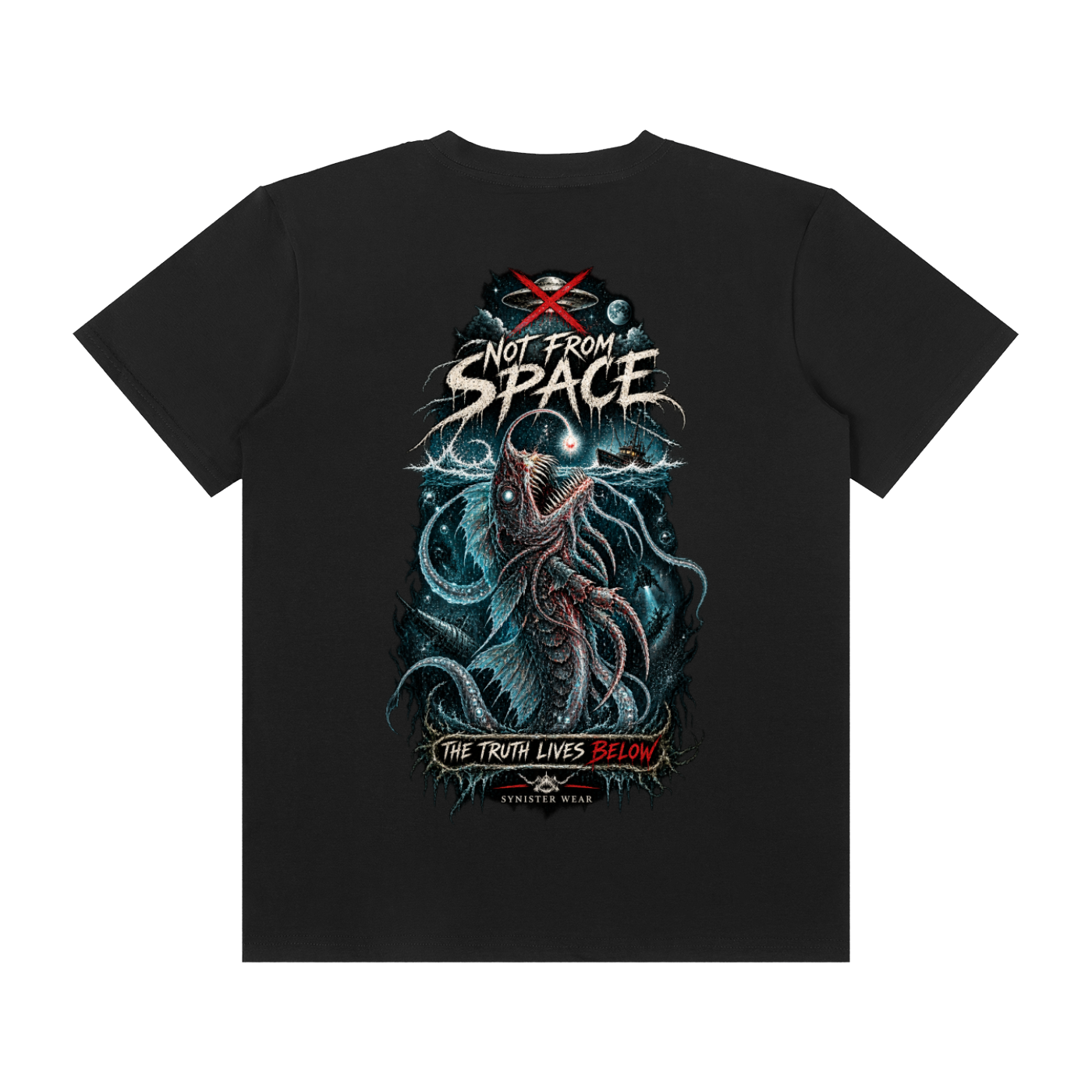 Not from space-The truth lives below premium graphic tee